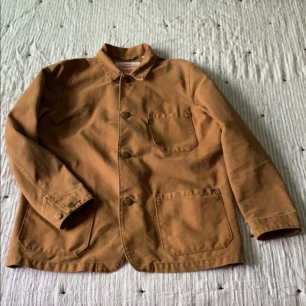 Levi’s chore coat, tan/brown duck cotton, s L